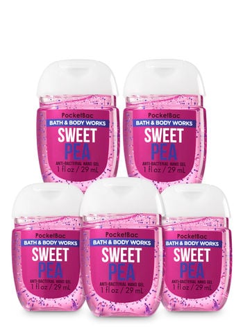 Bath and Body Works Sweet Pea Pocketbac Hand Sanitizer 5-Pack