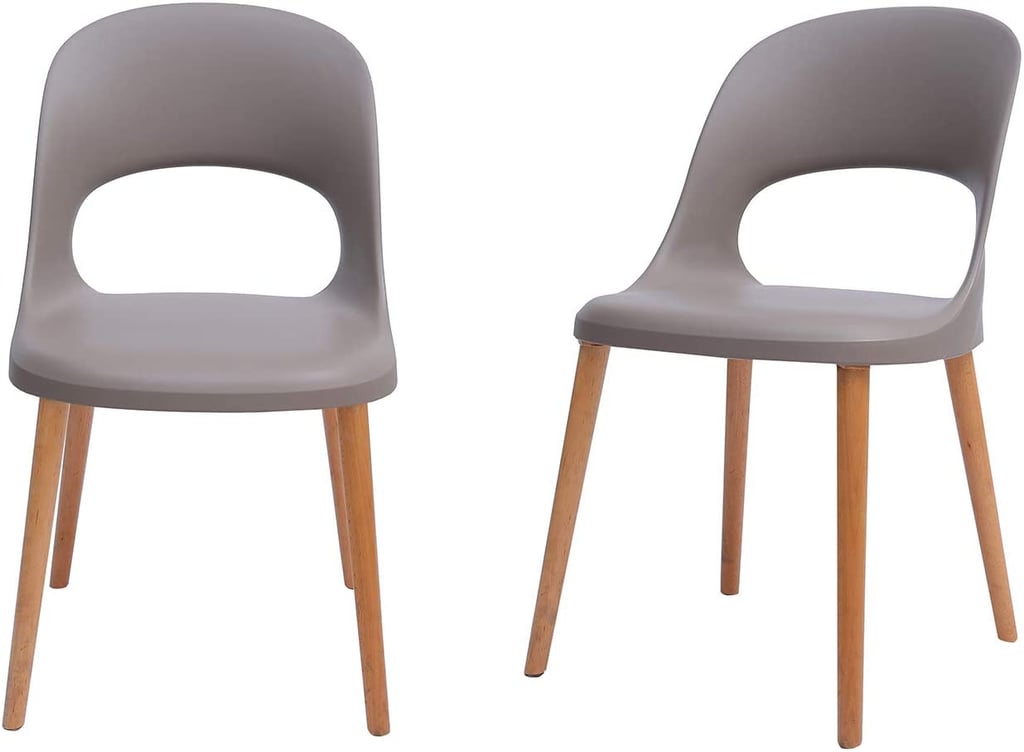 Rivet Henrik Modern Open-Back Plastic Dining Chair Set