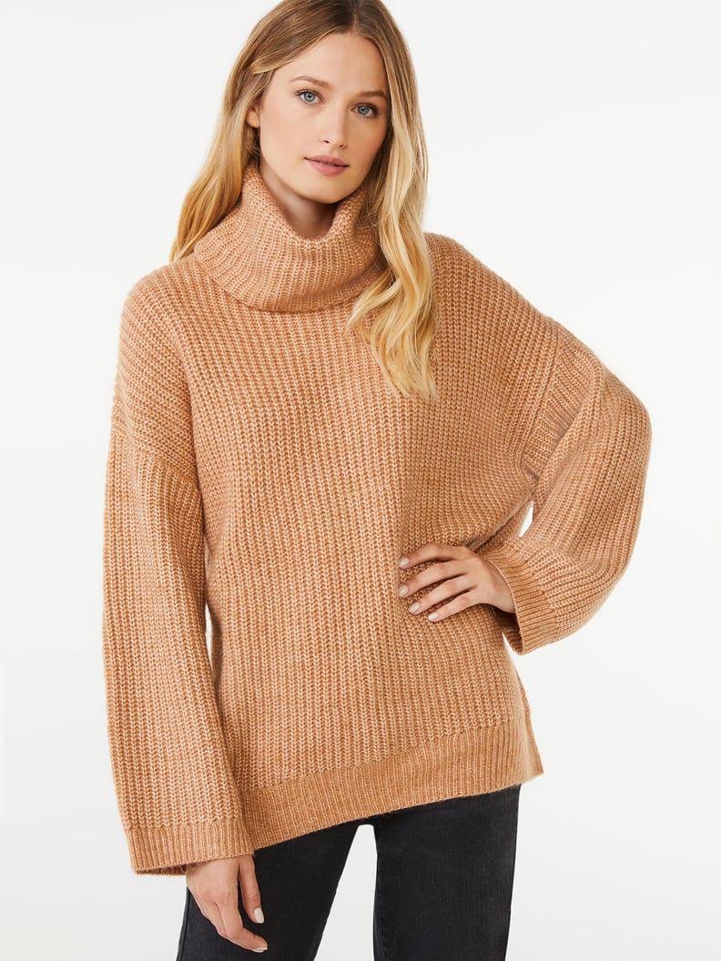 Scoop Women's Cozy Turtleneck Tunic Sweater