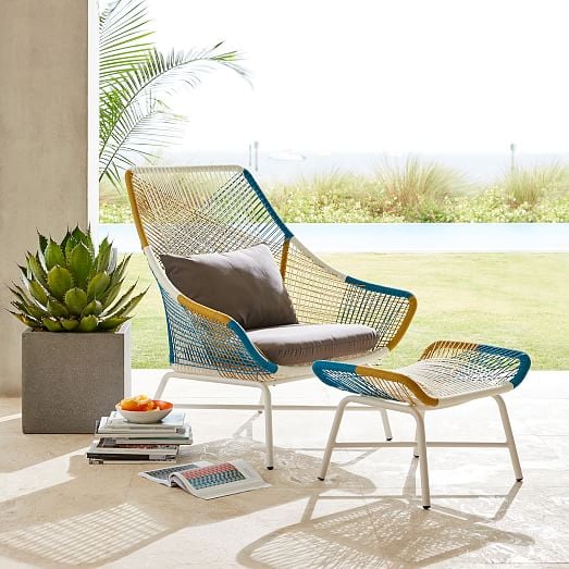 Large Huron Outdoor Lounge Chair and Cushion