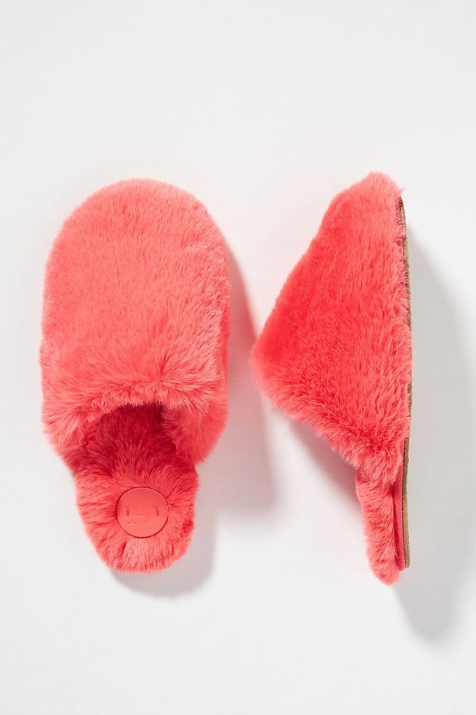 Anthropologie Sadie Faux Fur Slippers