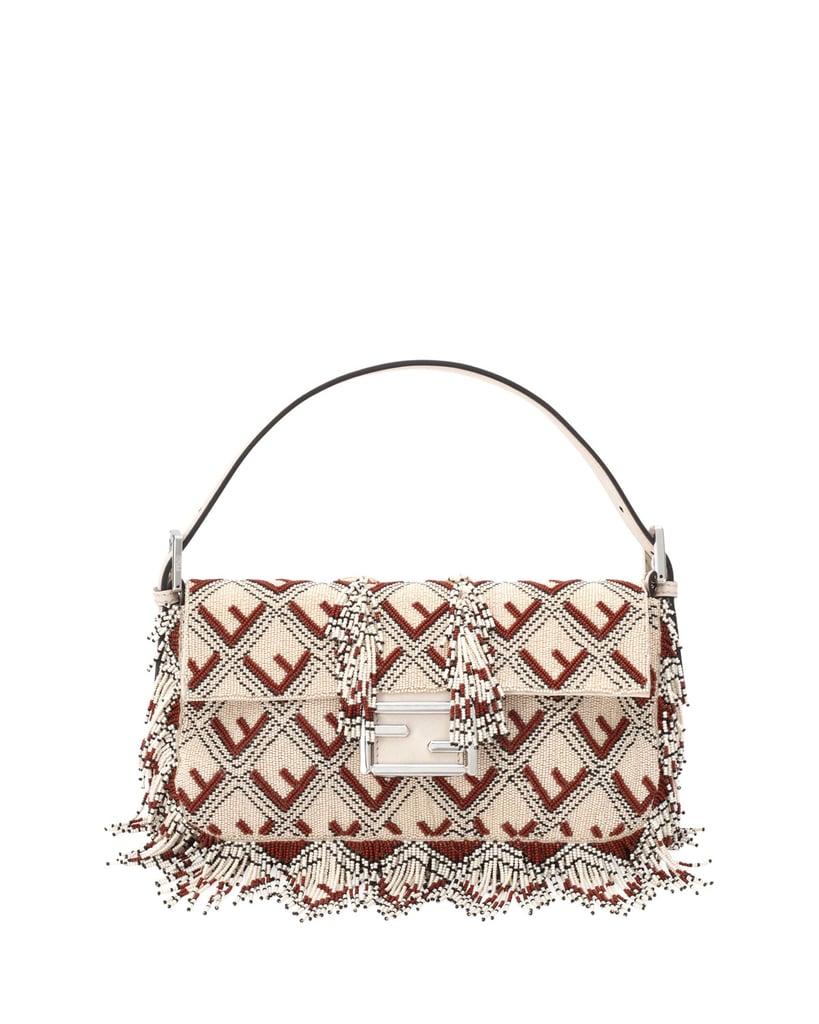 Fendi Baguette FF Beaded Shoulder Bag