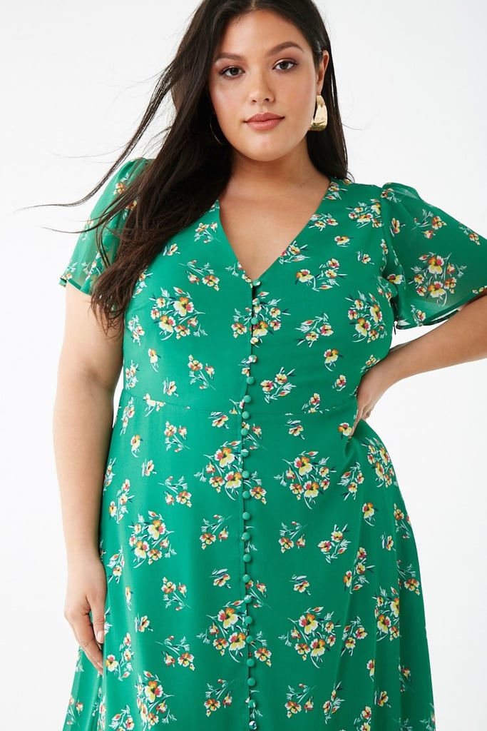 Forever 21 Plus Size Button-Down Floral Dress