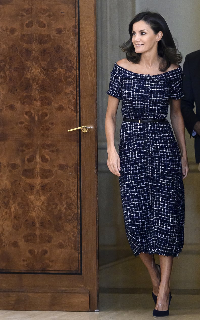 Queen Letizia at the Zarzuela Palace in Madrid