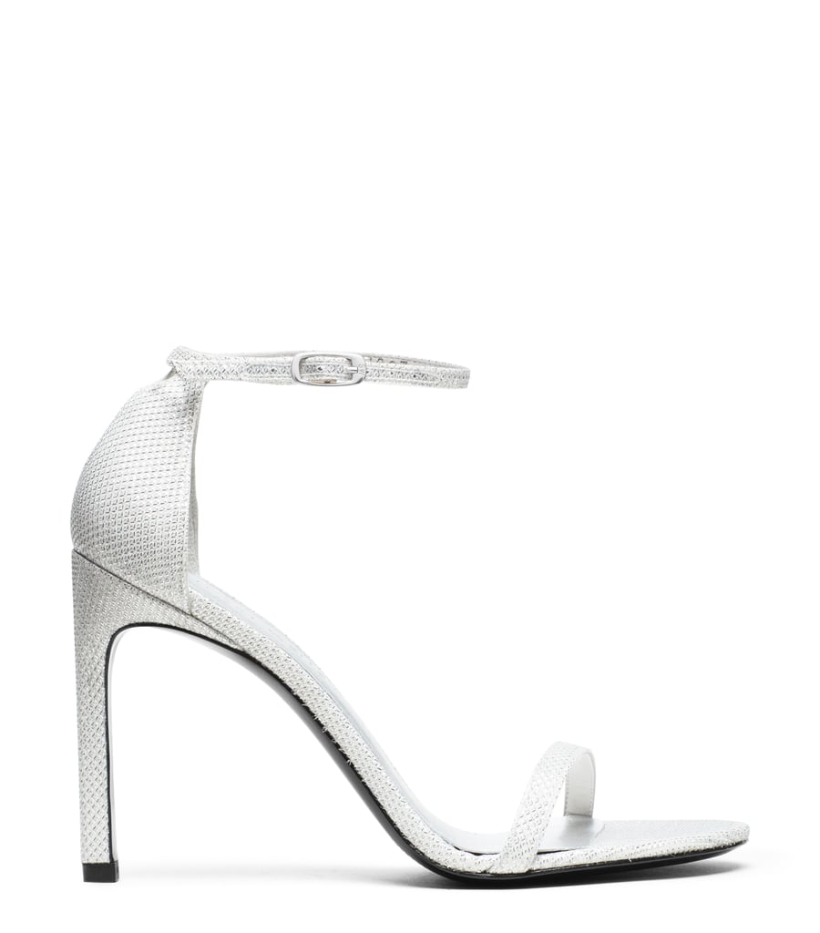 Nudist Sandal in Argento Silver ($398)