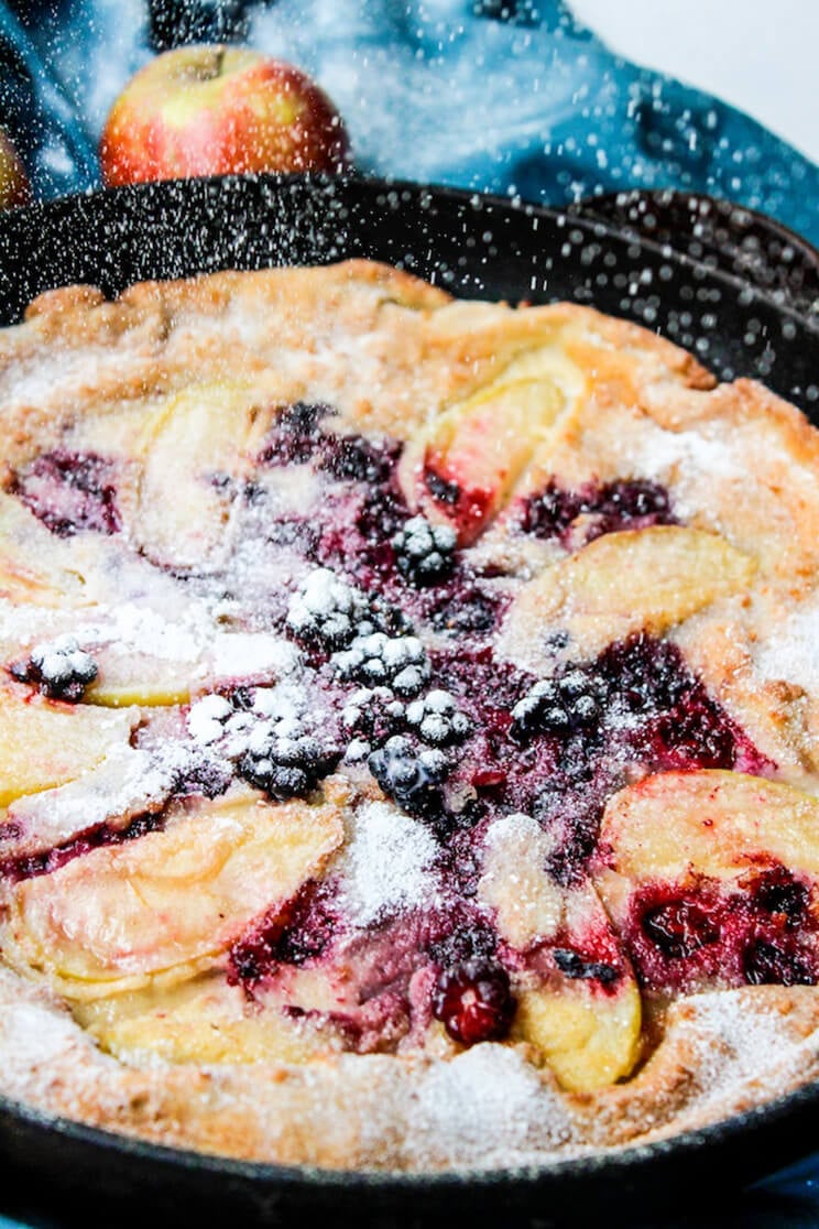 Blackberry Apple Paleo Dutch Baby Pancake