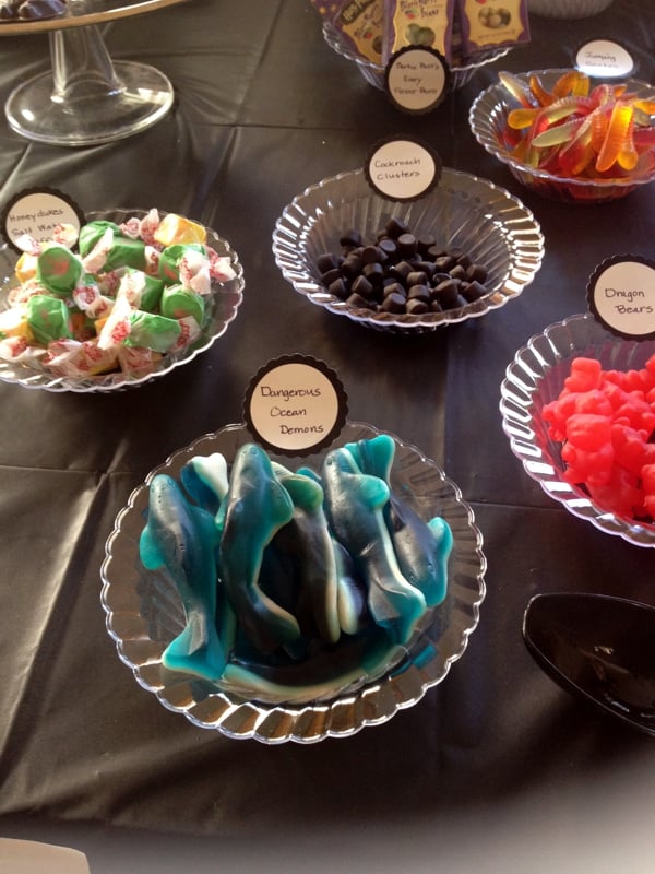 A table complete with Honeydukes treats!