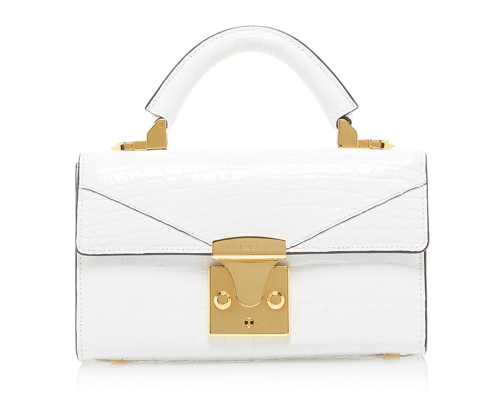 Stalvey Top Handle Mini Handbag in White Alligator