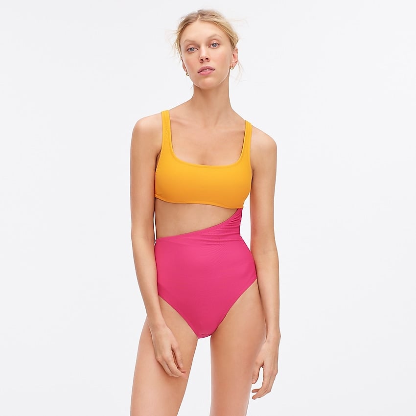 j crew colorblock swimsuit