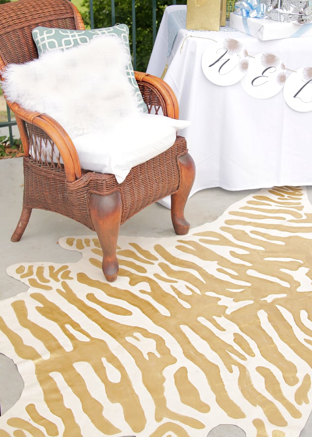 Paint a Zebra Rug