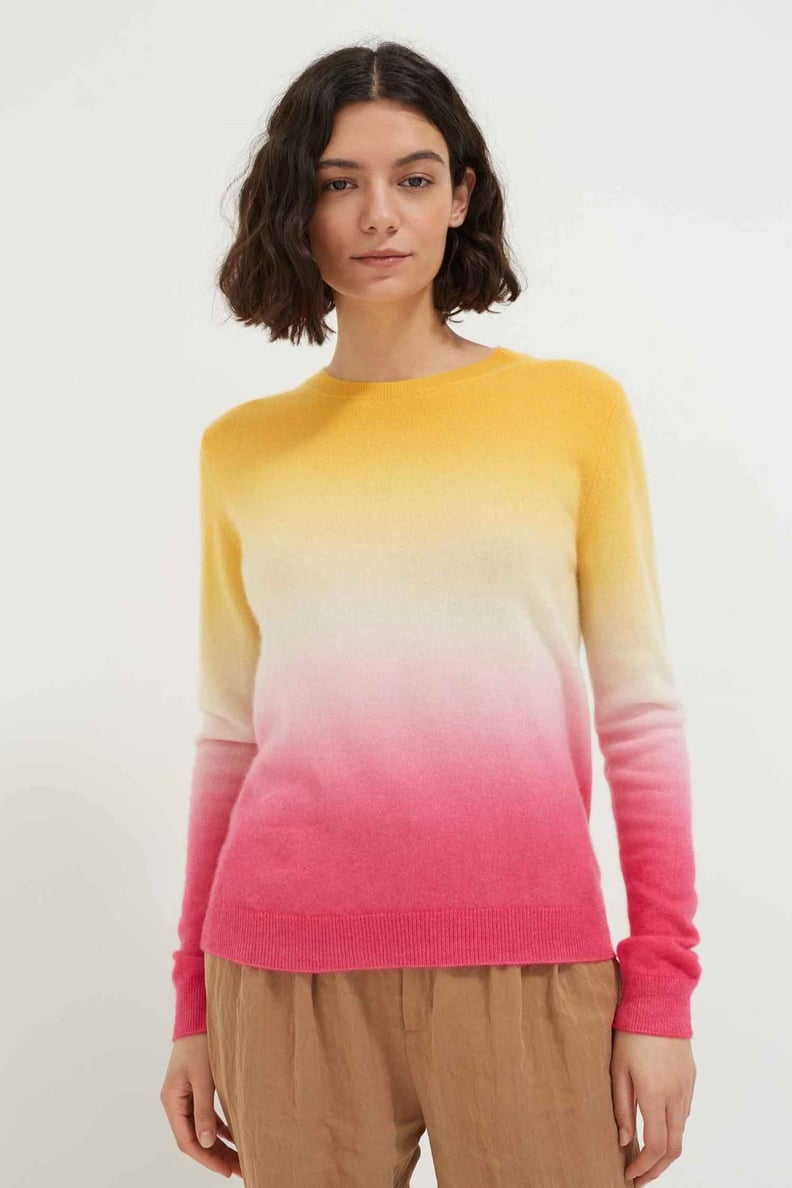 Chinti & Parker Saffron Ombré Brushed-Cashmere Sweater