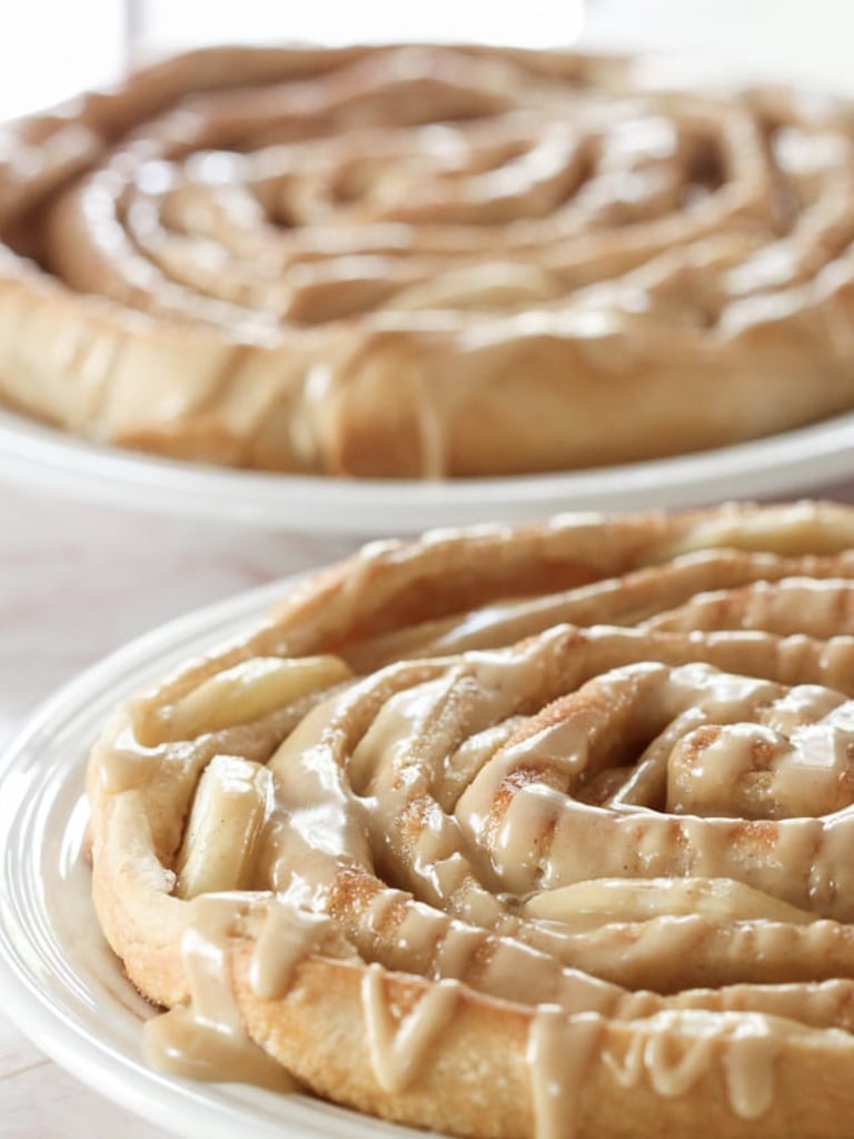 Spiral Apple Bread With Caramel Apple Glaze