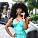 Cardi B's Turquoise Cutout Dress on Watch What Happens Live