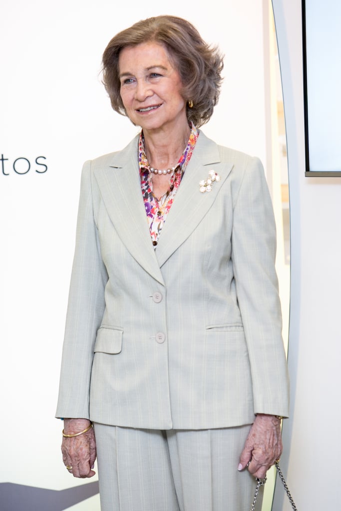 Queen Sofia of Spain With Puppies at Event
