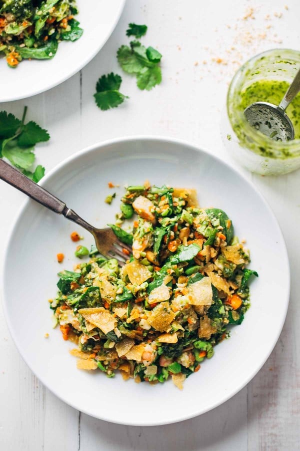 Chopped Thai Shrimp Salad With Garlic Lime Dressing