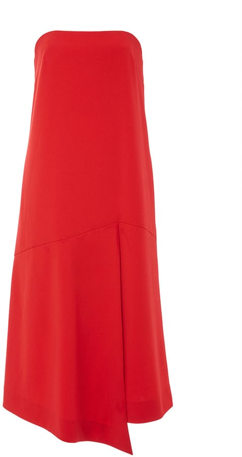 Tibi Structured Crepe Strapless Drape Dress ($425)