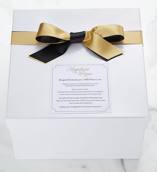 Magnificent Roses® Preserved Gold Kissed Roses