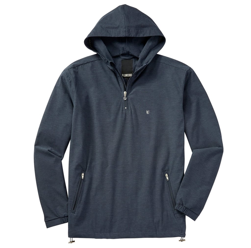 Linksoul Perforated Half-Zip Boardwalker Hoodie in Navy