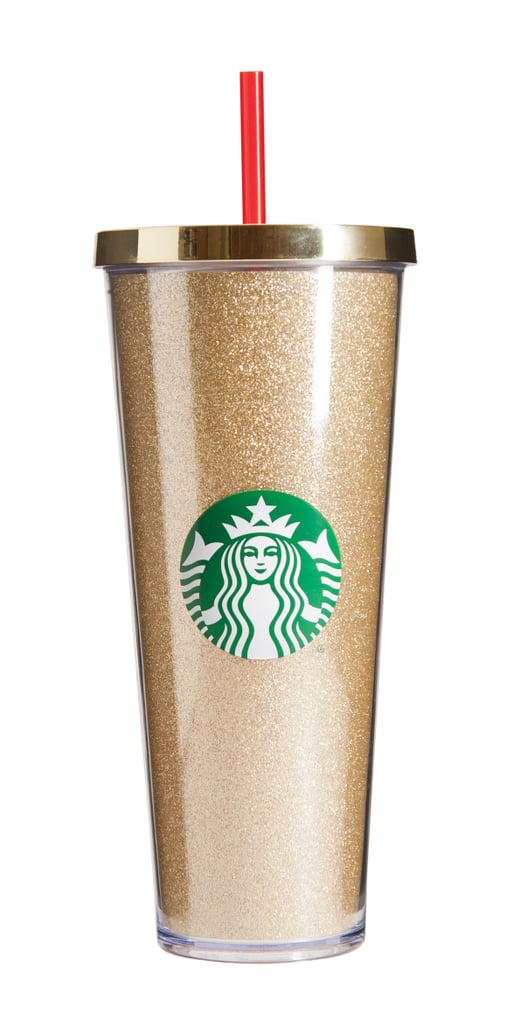 Starbucks® Dot Collection 2015  — Acrylic Cold Cup, Gold Glitter ($17)