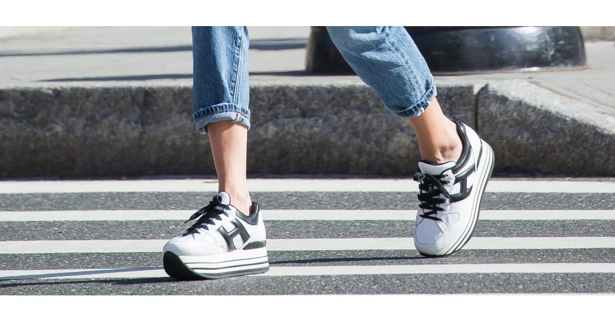 compenseren humor hoog She Wore a Pair of Platform Hogan Sneakers | Bella Hadid's Platform Sneakers  Will Transport You Back in Time to the '90s | POPSUGAR Fashion Photo 3