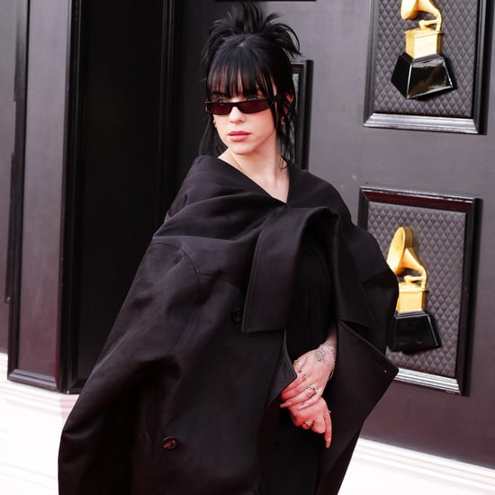Billie Eilish's Black Rick Owens Trench Coat at the Grammys