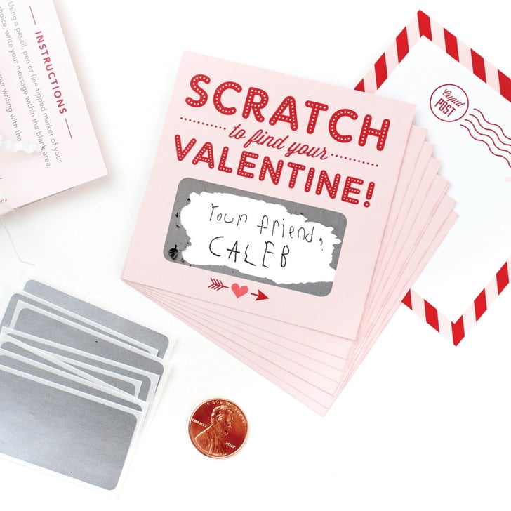 18pk Scratchoff Valentines Cards Pink Valentine's Day Cards at