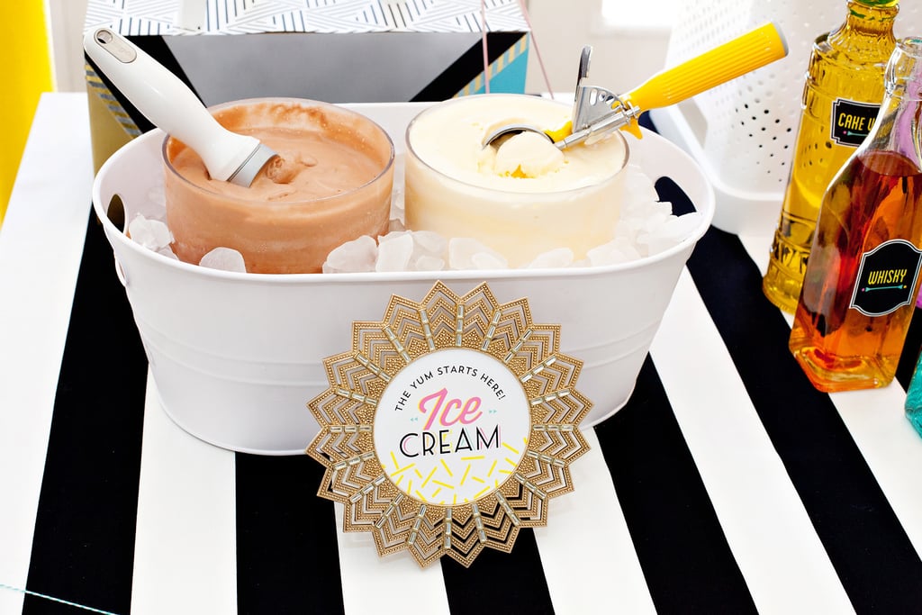 Keep the ice cream options simple (chocolate and vanilla). Storing them over ice will prevent them from melting too quickly.