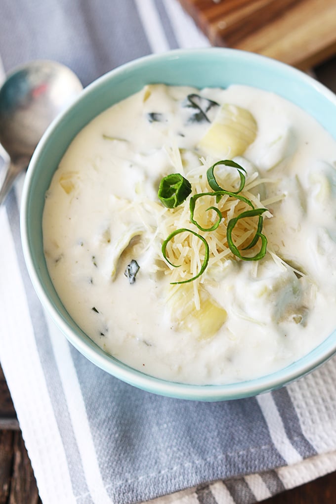 Creamy Spinach Artichoke Soup