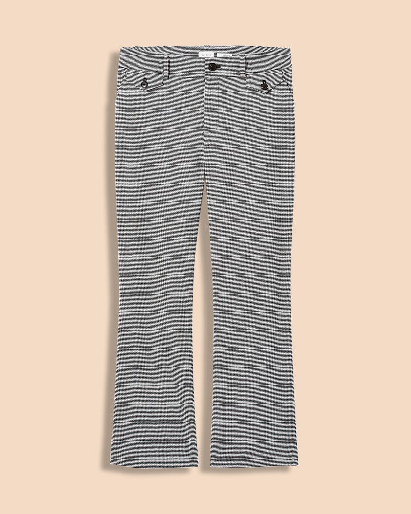 kick flare plaid trousers