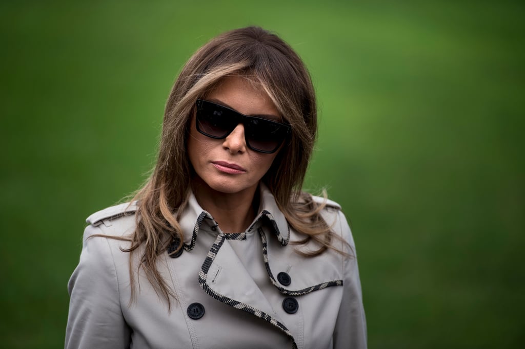 Melania Trump Trench Coat With Contrast Trim