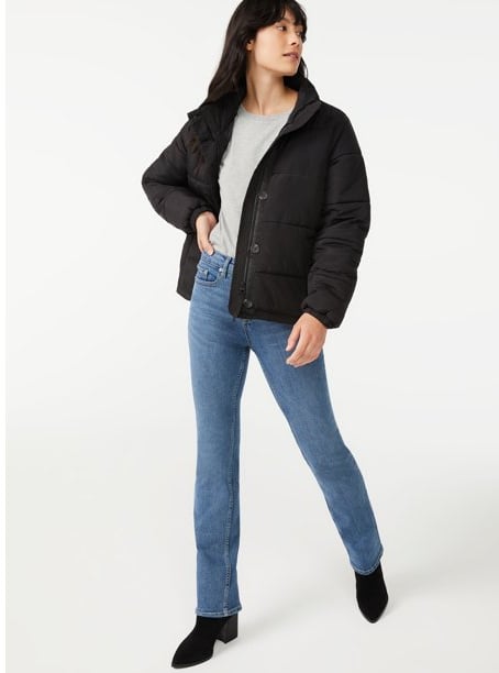 Free Assembly Women's Quilted Puffer Jacket