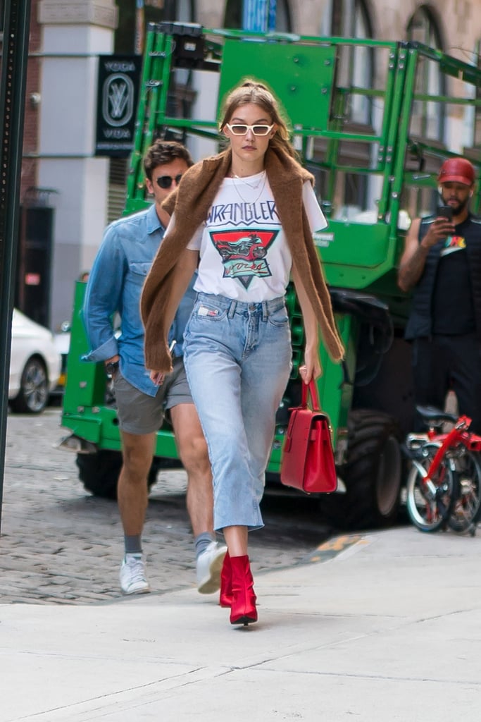 Gigi Hadid's Red Sock Boots