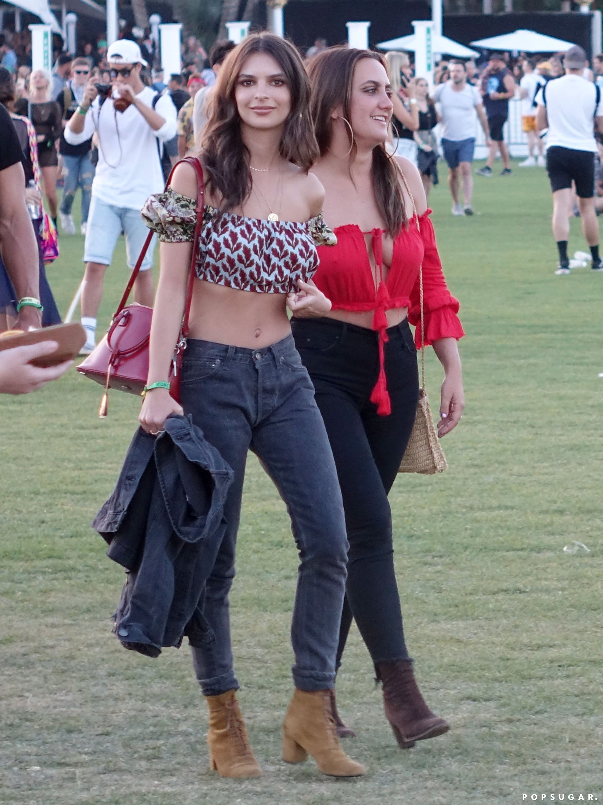 Ratajkowski wearing a crop top, high-waist jeans, Forever 21 | The Best Outfits Coachella Are Right Here | POPSUGAR Fashion Photo 66