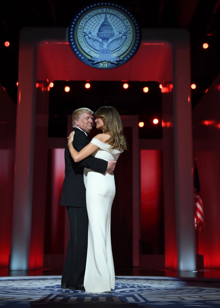 Melania Trump's Herve Pierre Inauguration Dress 2017