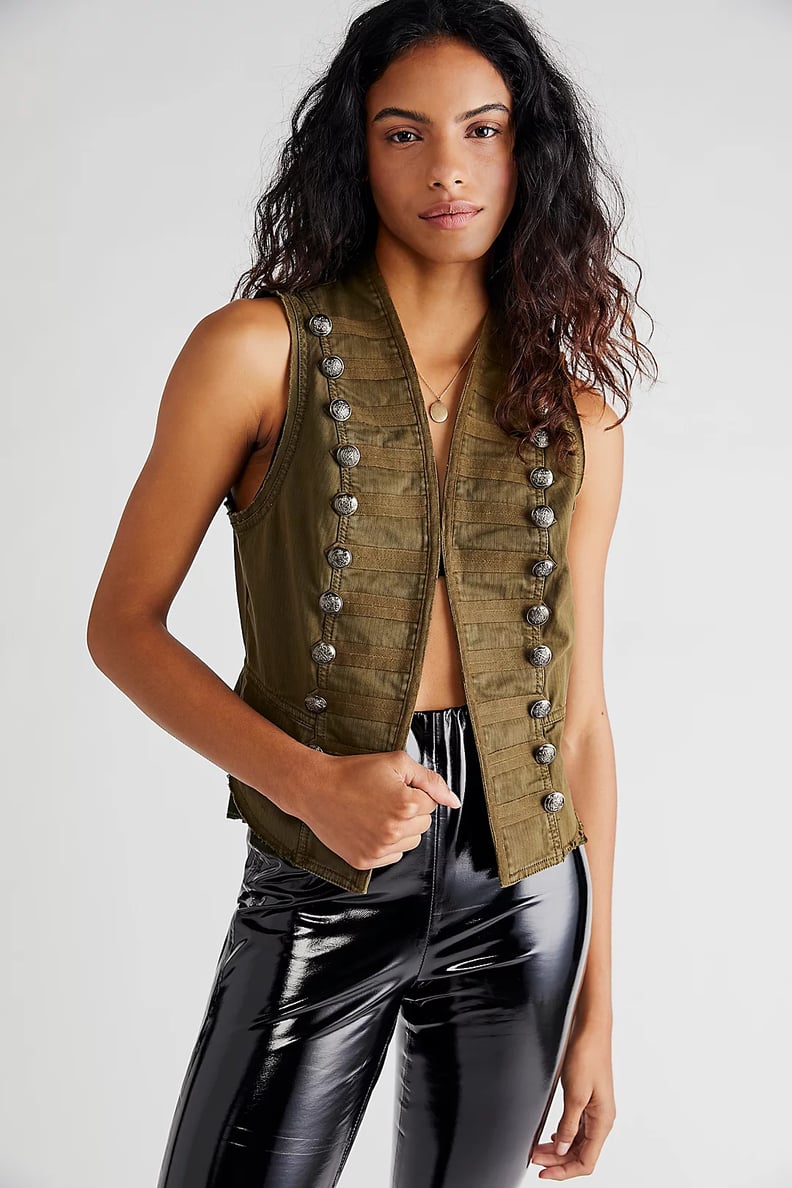 Best Unique Suit Vest: Free People Officer Grunge Vest