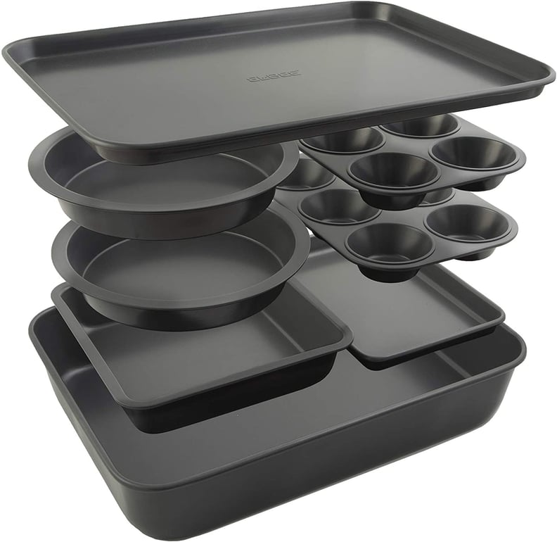 Elbee Home 8-Piece Nonstick Aluminized Steel Pan Set