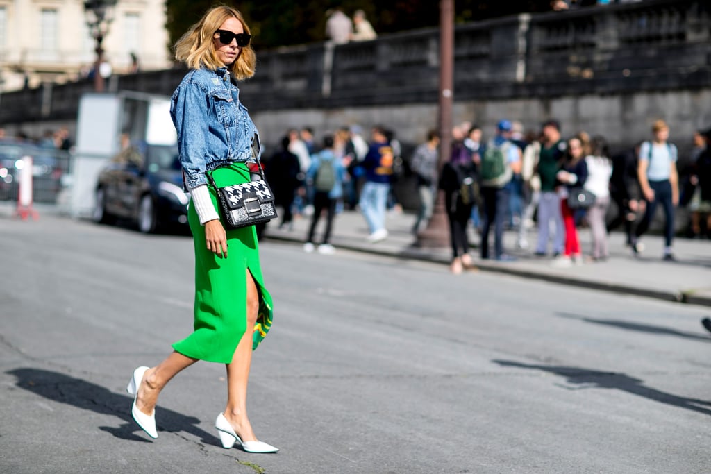 Sometimes reinventing your work outfit is as easy as swapping your blazer for a denim jacket and slipping into a high-octane hue. Sometimes reinventing your work outfit is as easy as swapping your blazer for a denim jacket and slipping into a high-octane hue.