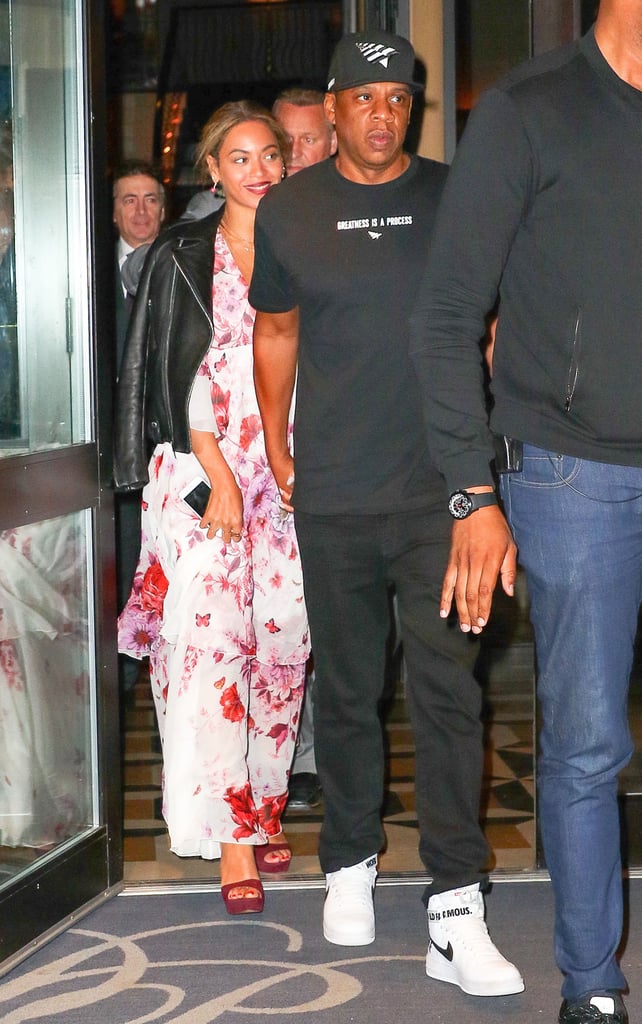 Beyonce in Floral Summer Dress May 2016