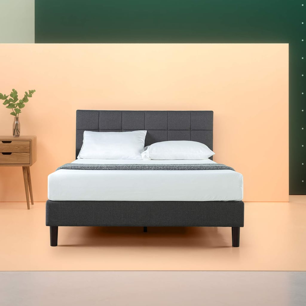 Zinus Lottie Upholstered Square Stitched Platform Bed