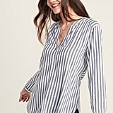 Old Navy Vertical-Stripe Split-Neck Popover Tunic