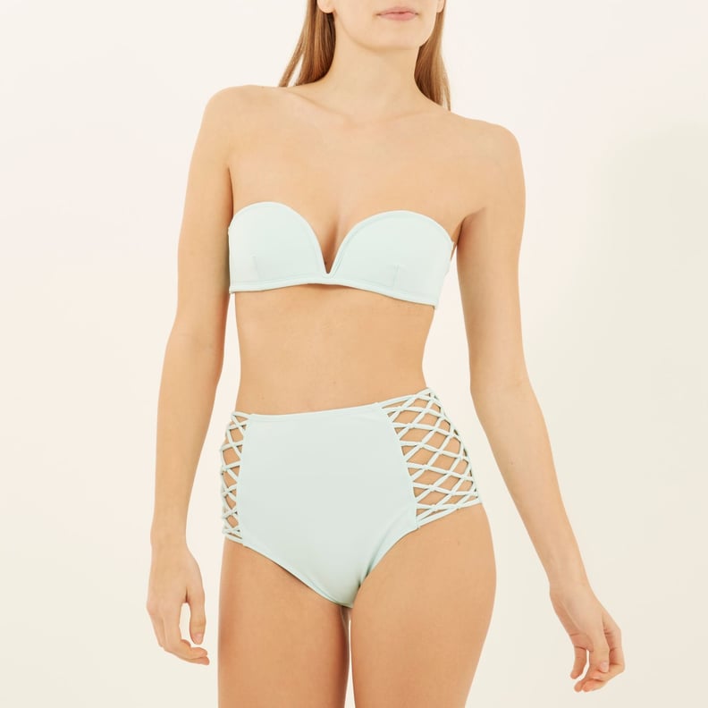 River Island Aqua High Waisted Bikini