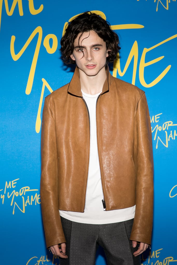 Timothée wore yet another effortlessly chic jacket to the Paris premiere of Call Me By Your Name in 2018.