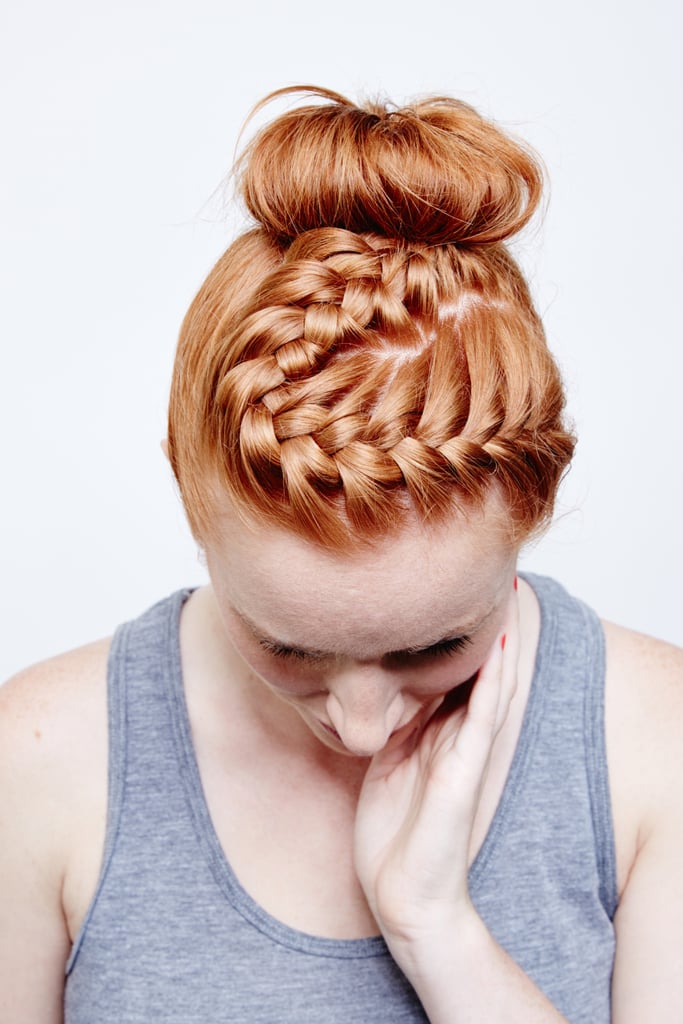Beach Bun Braid: Final Look From the Front Beach Bun Braid: Final Look From the Front