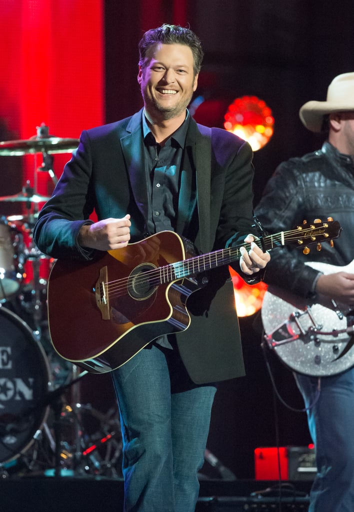 Blake Shelton performed on Jimmy Kimmel Live! in LA on Thursday.