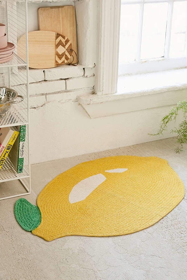 Urban Outfitters Printed Lemon Rug