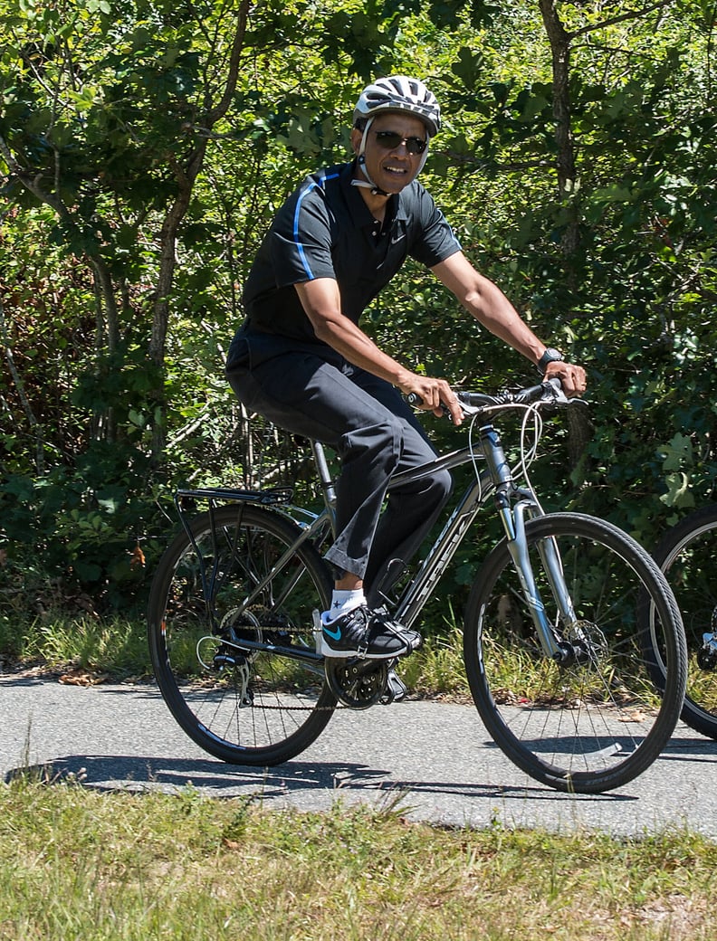 Biking during a 2014 vacation in Martha's Vineyard.