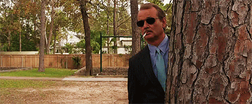 When he does some expert-level spy stuff in Rushmore.