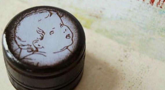 hand-painted pill box