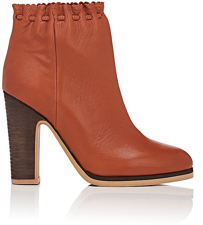 See by Chloe Grained Leather Ankle Boots