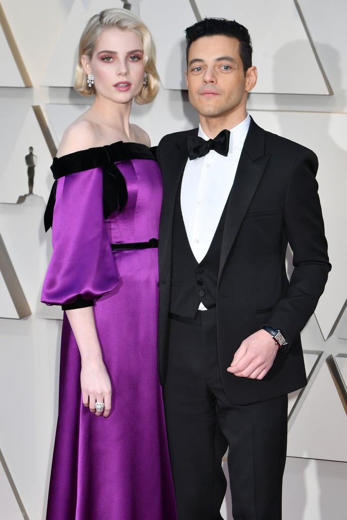 Lucy Boynton and Rami Malek at the 2019 Oscars